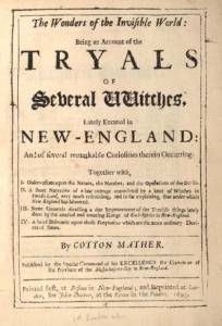 Cotton Mather book on so-called witches
