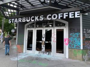 Seattle Starbucks after riots