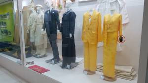 black and gold Korean funerary clothes