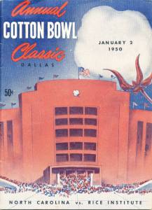 game program, 1950 Cotton Bowl
