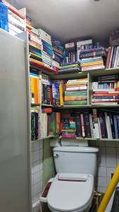 books in bathroom...